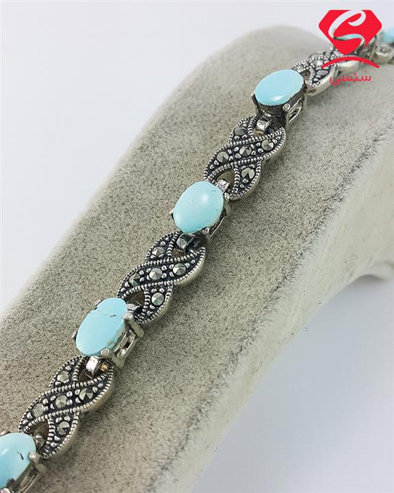 دستبند نقره فیروزه